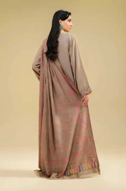 Nishat - 3PC Unstitched Dhanak Embroidered Shirt with Digital Printed Dupatta - ES 2123