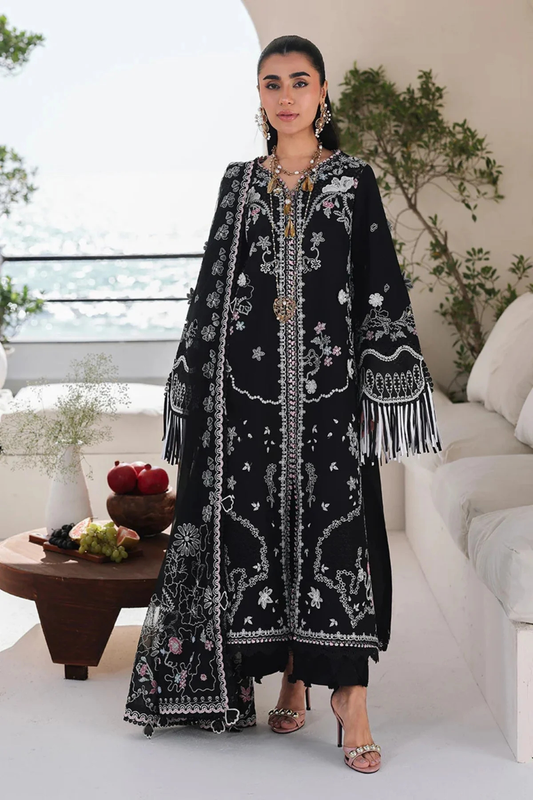 Qalamkar - 3PC Unstitched Lawn Embroidered Shirt with Digital Printed Dupatta and Trouser - ES 2240
