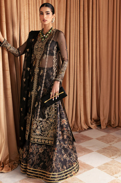 Ayzel By Afrozeh Embroidered Organza Unstitched 3 Piece Suit - ES 1719
