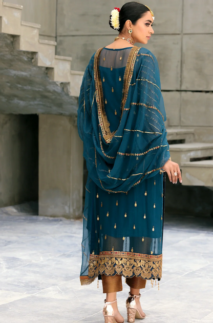 EMAAN ADEEL - Unstitched Belle Robe Luxury On Chiffon - ES 1788