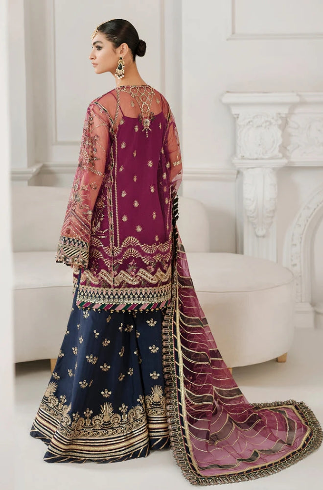 BAROOQUE - HEAVY EMBROIDERED SEQUENCE FRONT WITH HEAVY EMBROIDERED NET DUPATTA AND 4SIDE EMBROIDERED BORDER ATTACHED - ES 2024