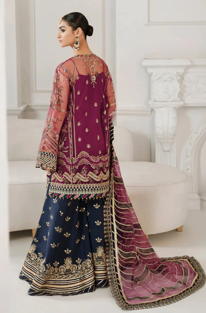 BAROOQUE - HEAVY EMBROIDERED SEQUENCE FRONT WITH HEAVY EMBROIDERED NET DUPATTA AND 4SIDE EMBROIDERED BORDER ATTACHED - ES 2024
