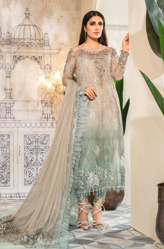 MARIA B - FULLY HEAVY EMBROIDERED CHIFFON TIE AND DYE - ES 1780