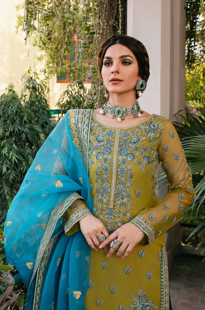 AKBAR ASLAM - ORGANZA HEAVY EMBROIDERED - ES1776