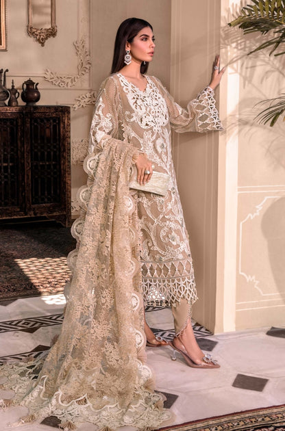 MARIA.B - Front Fully Heavy Embroidered Organza With Heavy Embroidered Spangle Work dupatta - ES 2009