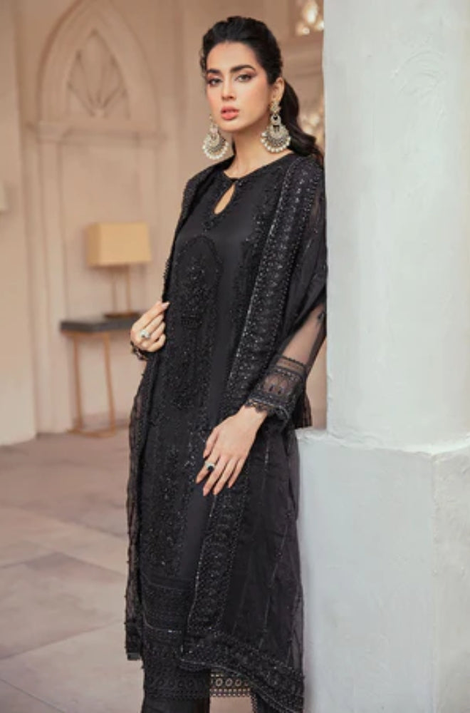 MUSHQ - Fully Heavy Embroidered Front Hand Work On Net With Net Sequence Embroidered Dupatta With Four Side Eplic - ES 2019