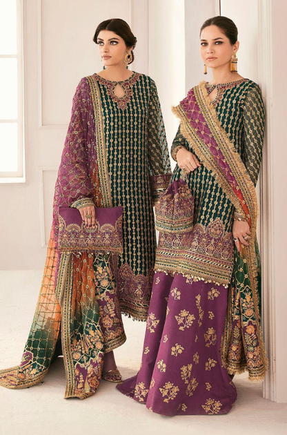 Baroque - 3PC Unstitched Embroidery Wedding Dress - ES 2050