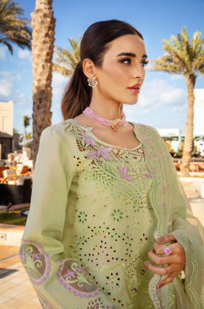 Rang Rasiya - 3PC Unstitched Lawn Embroidered Shirt with Printed Chiffon Dupatta - ES 2162