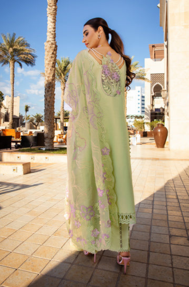 Rang Rasiya - 3PC Unstitched Lawn Embroidered Shirt with Printed Chiffon Dupatta - ES 2162