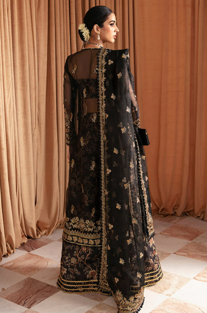 Ayzel By Afrozeh Embroidered Organza Unstitched 3 Piece Suit - ES 1719