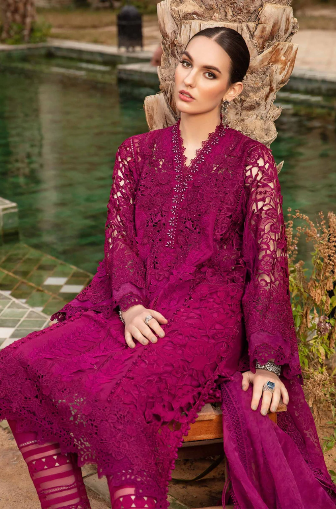 MARIA B - FULLY HEAVY EMBROIDERED ON COTTON  WEDDING COLLECTION - ES1779