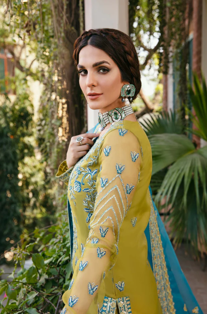 AKBAR ASLAM - ORGANZA HEAVY EMBROIDERED - ES1776
