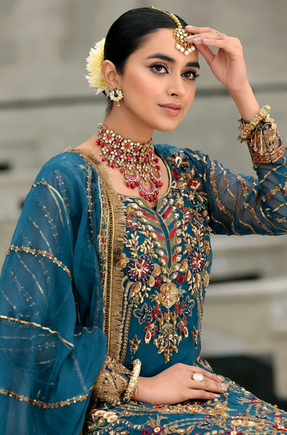 EMAAN ADEEL - Unstitched Belle Robe Luxury On Chiffon - ES 1788