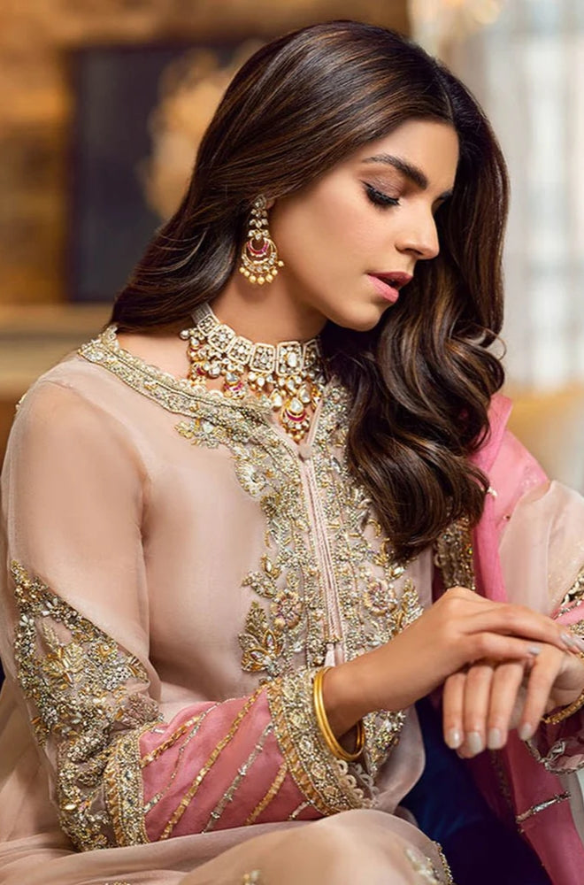 Agha Noor - Front Fully heavy Embroidery with Organza With Embroidery lace Dupatta - ES 2014