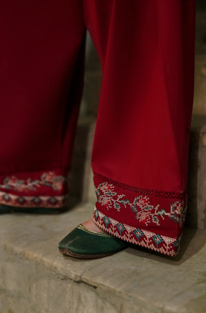 URGE - 2PC Luxury Embroidered Suit On Dhanak - ES 1796