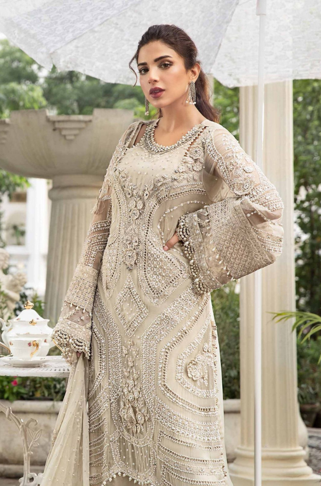 Maria B- Chiffon Wedding Suit - ES 1742