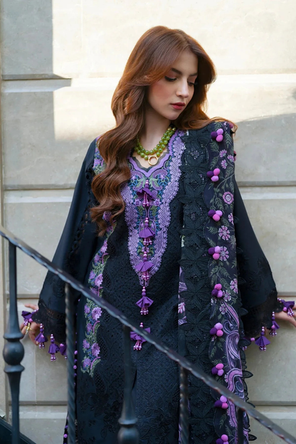 Jade - 3PC Unstitched Lawn Embroidered Shirt with Digital Printed Monar Dupatta and Trouser - ES 2231