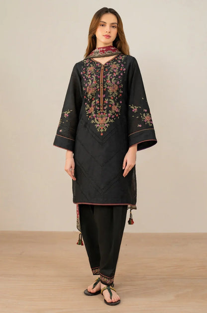 Jazmin - 3PC Unstitched Dhanak Embroidered Shirt with Kotrai Digital Printed Shawl - ES 1809