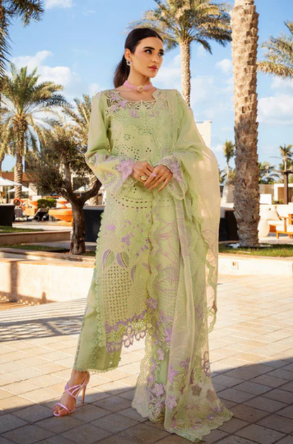 Rang Rasiya - 3PC Unstitched Lawn Embroidered Shirt with Printed Chiffon Dupatta - ES 2162