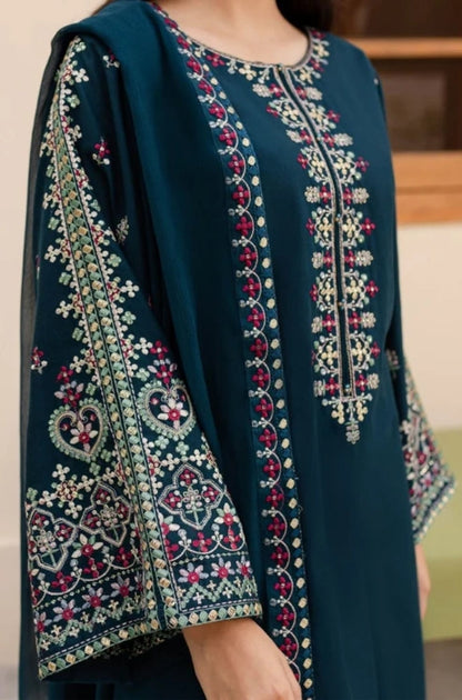 Batik - Lawn 3PC Unstitched Embroidered Shirt with Chiffon Dupatta - ES1234