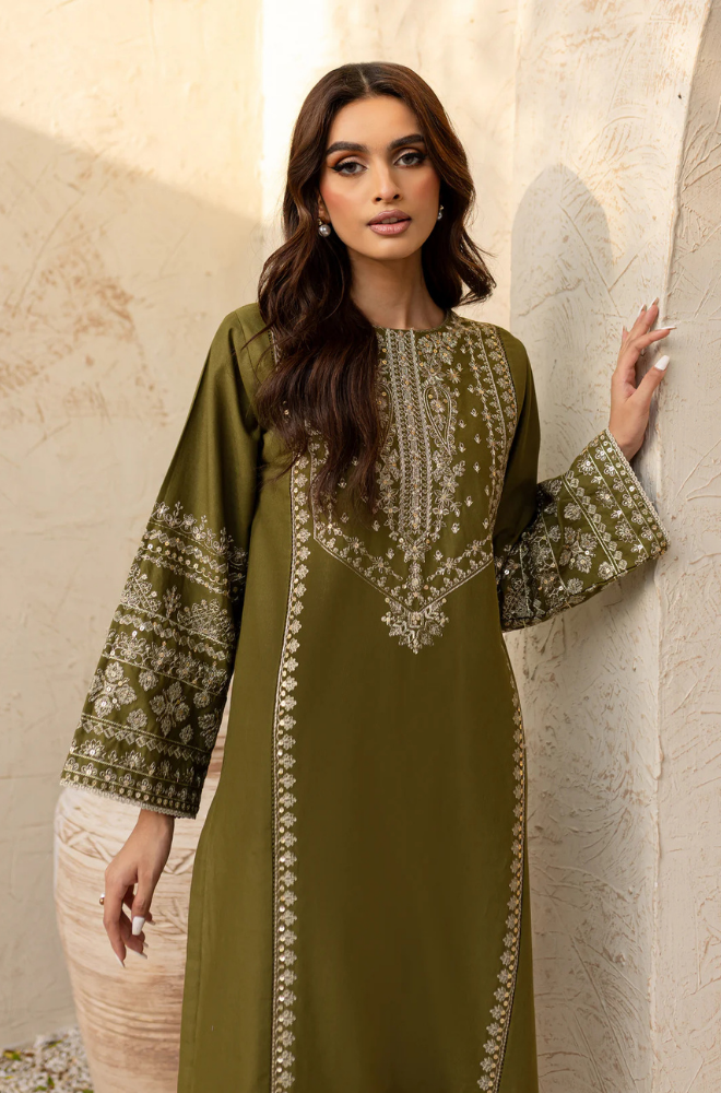 Batik - 2PC Unstitched Lawn Embroidered Shirt with Lawn Trousers - ES 2172