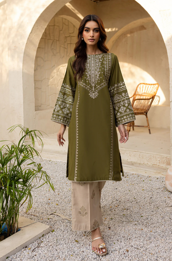 Batik - 2PC Unstitched Lawn Embroidered Shirt with Lawn Trousers - ES 2172