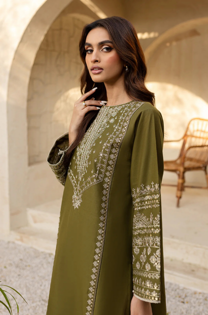 Batik - 2PC Unstitched Lawn Embroidered Shirt with Lawn Trousers - ES 2172