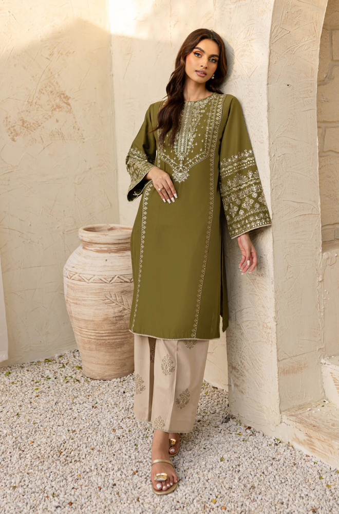 Batik - 2PC Unstitched Lawn Embroidered Shirt with Lawn Trousers - ES 2172