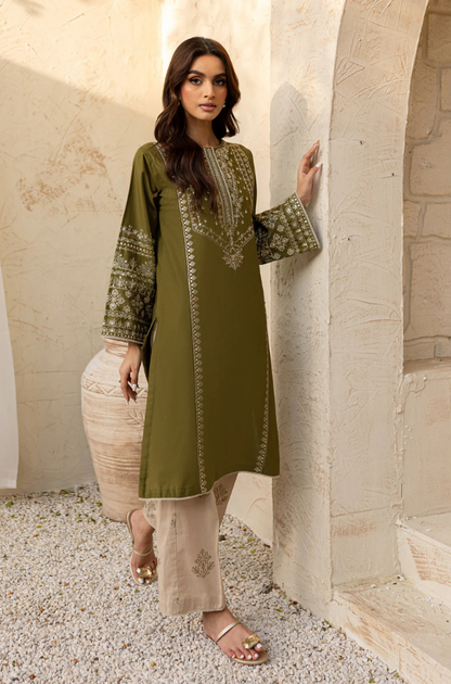 Batik - 2PC Unstitched Lawn Embroidered Shirt with Lawn Trousers - ES 2172