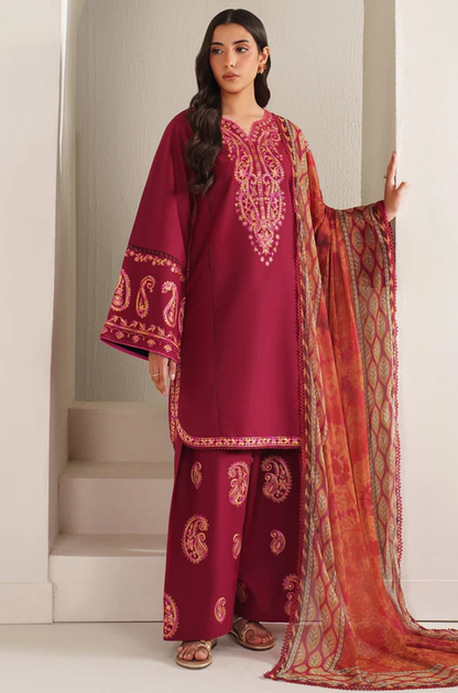 FARASHA - 3PC LAWN EMBROIDERED DRESS-ES 504