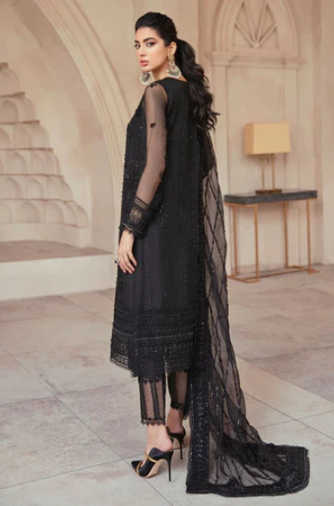 MUSHQ - Fully Heavy Embroidered Front Hand Work On Net With Net Sequence Embroidered Dupatta With Four Side Eplic - ES 2019