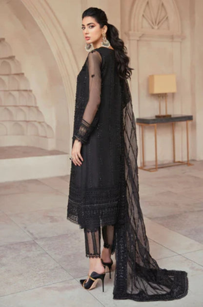 MUSHQ - Fully Heavy Embroidered Front Hand Work On Net With Net Sequence Embroidered Dupatta With Four Side Eplic - ES 2019