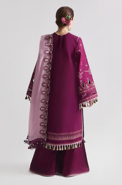 Hussain Rehar - Embroidered Dhanak Unstitched 3PC Set - ES1760