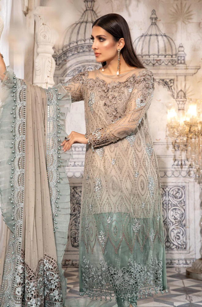 MARIA B - FULLY HEAVY EMBROIDERED CHIFFON TIE AND DYE - ES 1780
