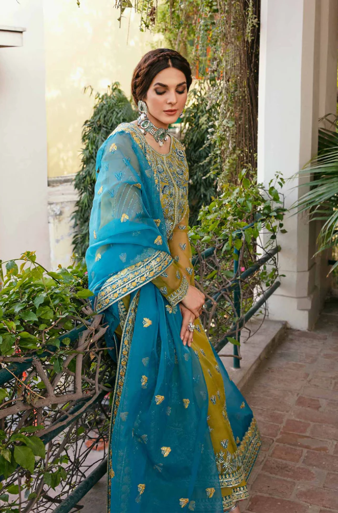 AKBAR ASLAM - ORGANZA HEAVY EMBROIDERED - ES1776