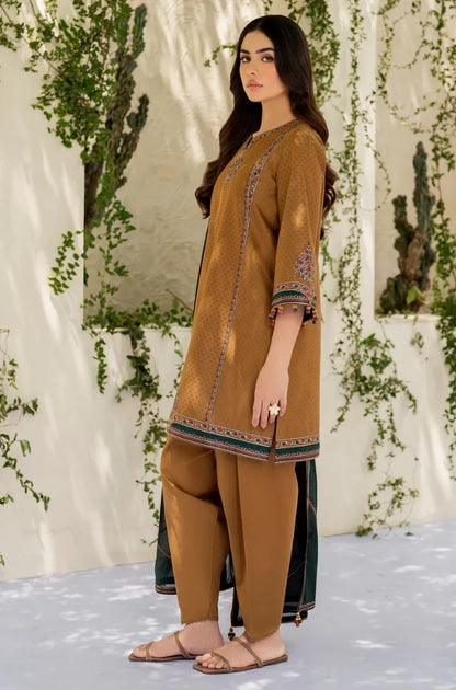 Jazmin - 3PC Embroidered Suit On Dhanak - ES 1804