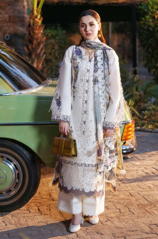 Jade - 3PC Lawn Embroidered Shirt with Printed and Embroidered Chiffon Dupatta-ES1500