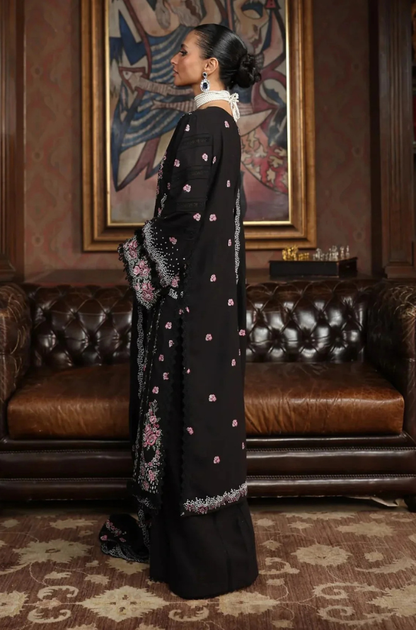 ELAF - 3PC Unstitched Lawn Embroidered Shirt with Embroidered Slub Net Dupatta - ES 2178