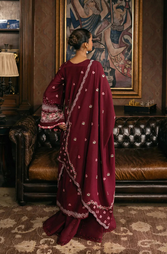 ELAF - 3PC Unstitched Lawn Embroidered Shirt with Embroidered Slub Net Dupatta - ES 2180