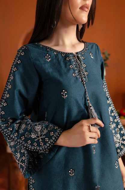Batik - 2PC Unstitched Lawn Embroidered Shirt with Lawn Trousers - ES 2171