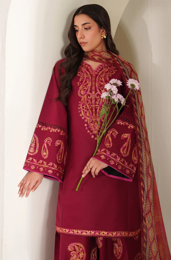 FARASHA - 3PC LAWN EMBROIDERED DRESS-ES 504