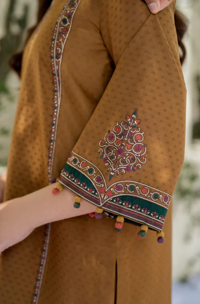 Jazmin - 3PC Embroidered Suit On Dhanak - ES 1804