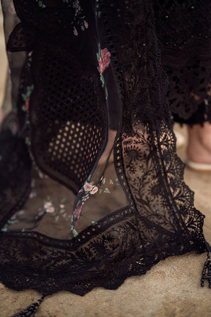 NUREH - 3PC UNSTITCHED LAWN EMBROIDERED SHIRT WITH CHIFFON PRINTED EMBROIDERED DUPATTA AND TROUSER - ES 1313