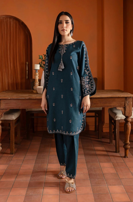 Batik - 2PC Unstitched Lawn Embroidered Shirt with Lawn Trousers - ES 2171