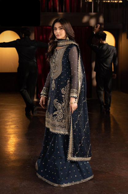 Asim Jofa - 3 PC Chiffon Embroidered Unstitched Collection - ES 2028