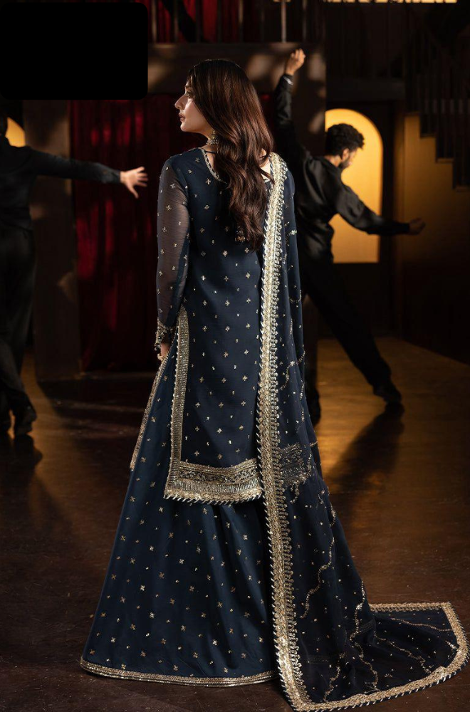 Asim Jofa - 3 PC Chiffon Embroidered Unstitched Collection - ES 2028