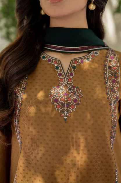Jazmin - 3PC Embroidered Suit On Dhanak - ES 1804