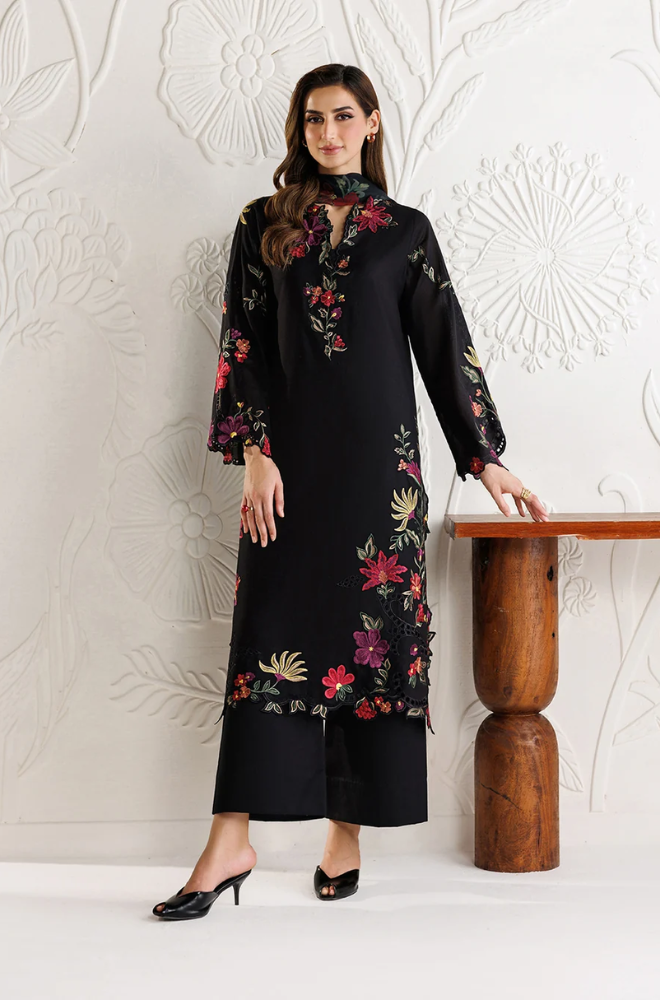 IZNIK - 3PC Unstitched Dhanak Embroidered Shirt with Dhanak Printed shawl and  Trouser-8008
