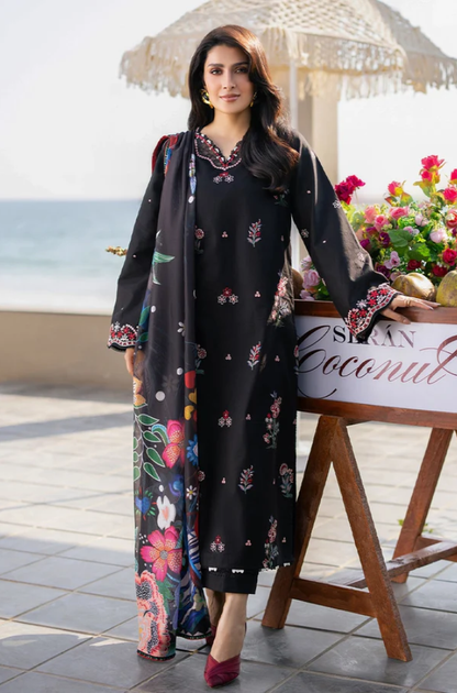 SERAN - 3PC LAWN EMBROIDERED DRESS-ES 505