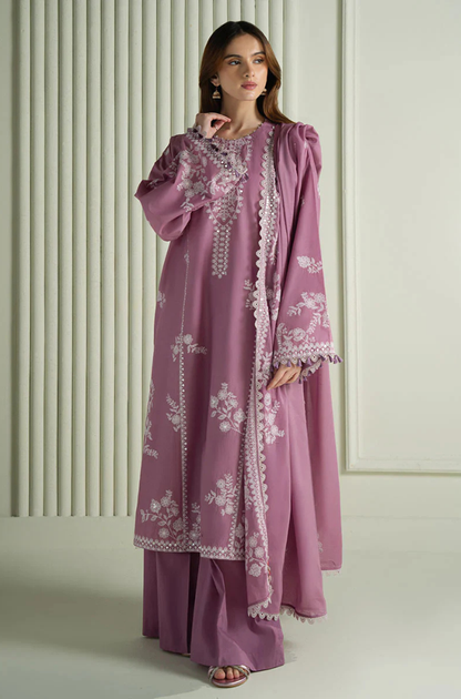 Cross Stitch - 3PC Unstitched Lawn Embroidered Shirt with Bamber Chiffon Embroidered Dupatta - ES 2202